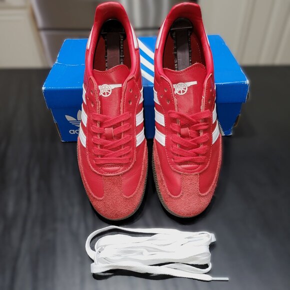 Adidas Samba Men's Team Cannon Power Red 2022 HQ7033 Red White Sneaker (#3122)